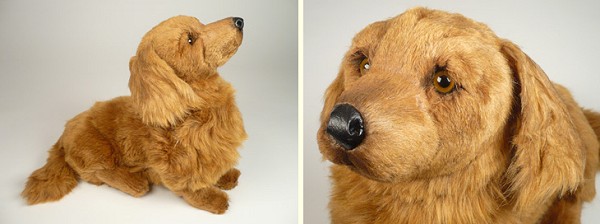 Piutre Stuffed Plush Sitting Dachshund